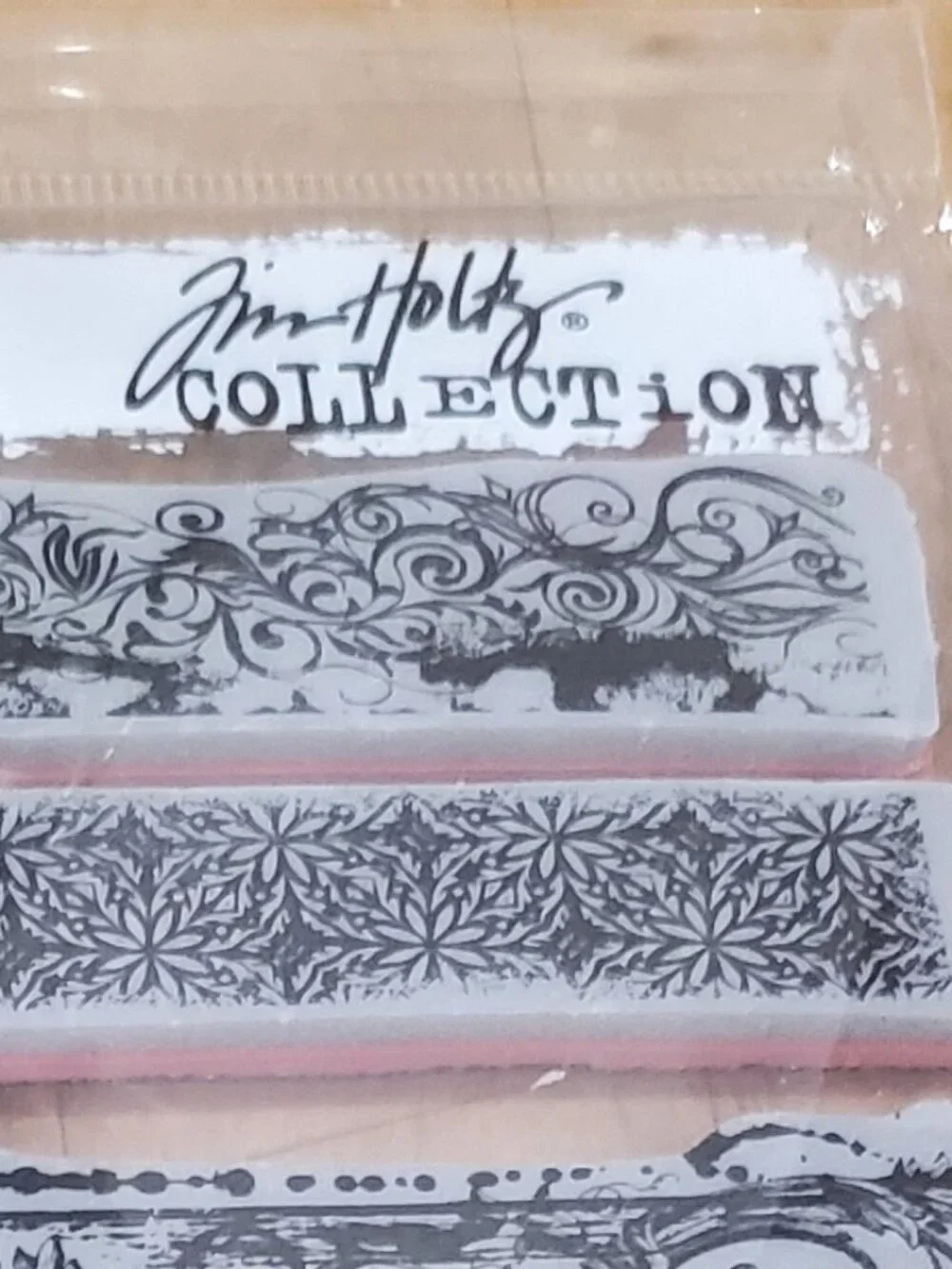 Tim Holtz Stampers Anonymous Cling Stamps Eclectic Edges 7 x 8.5 